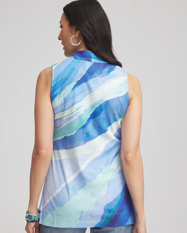 Ocean Pima Sleeveless V-Neck Tunic - image 3